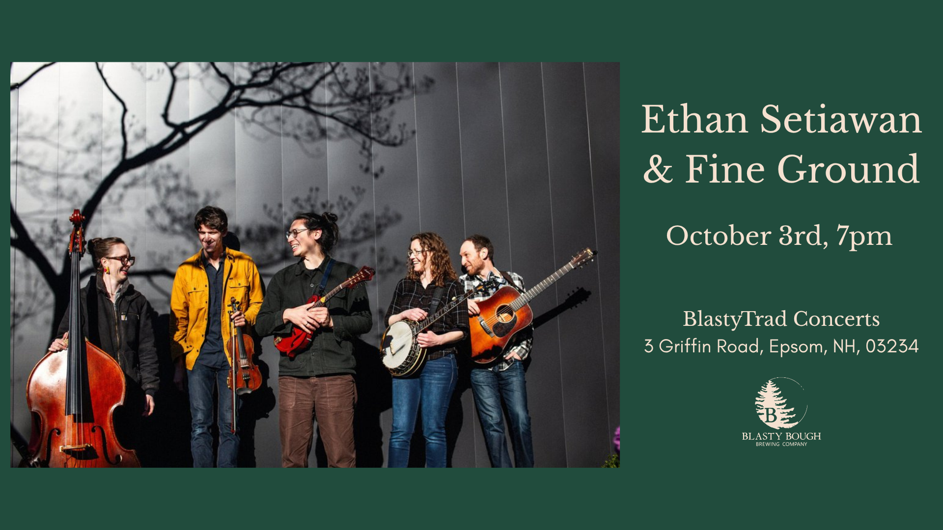 Ethan Setiawan & Fine Ground — official BlastyTrad concert poster