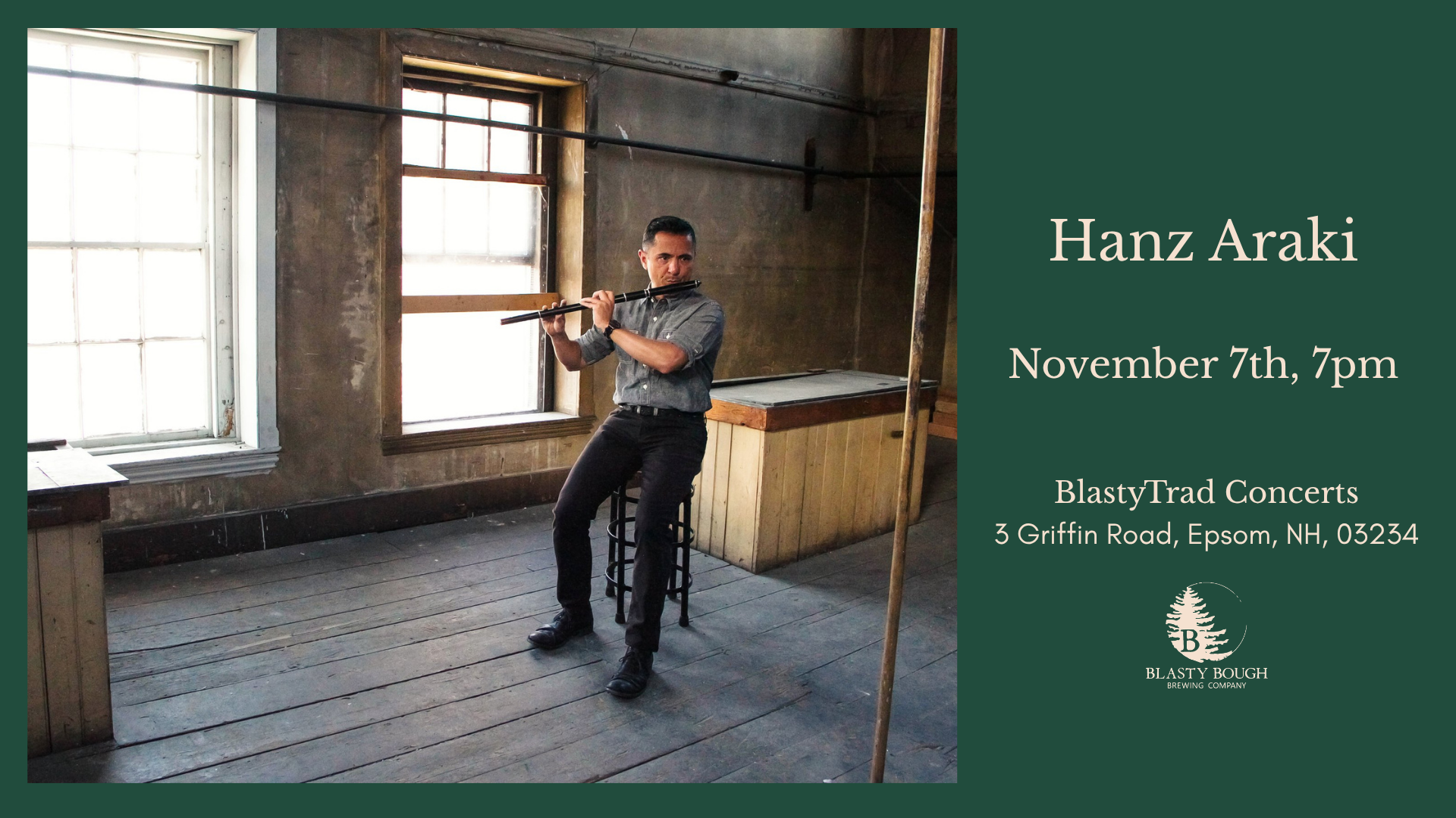 Hanz Araki — official BlastyTrad concert poster