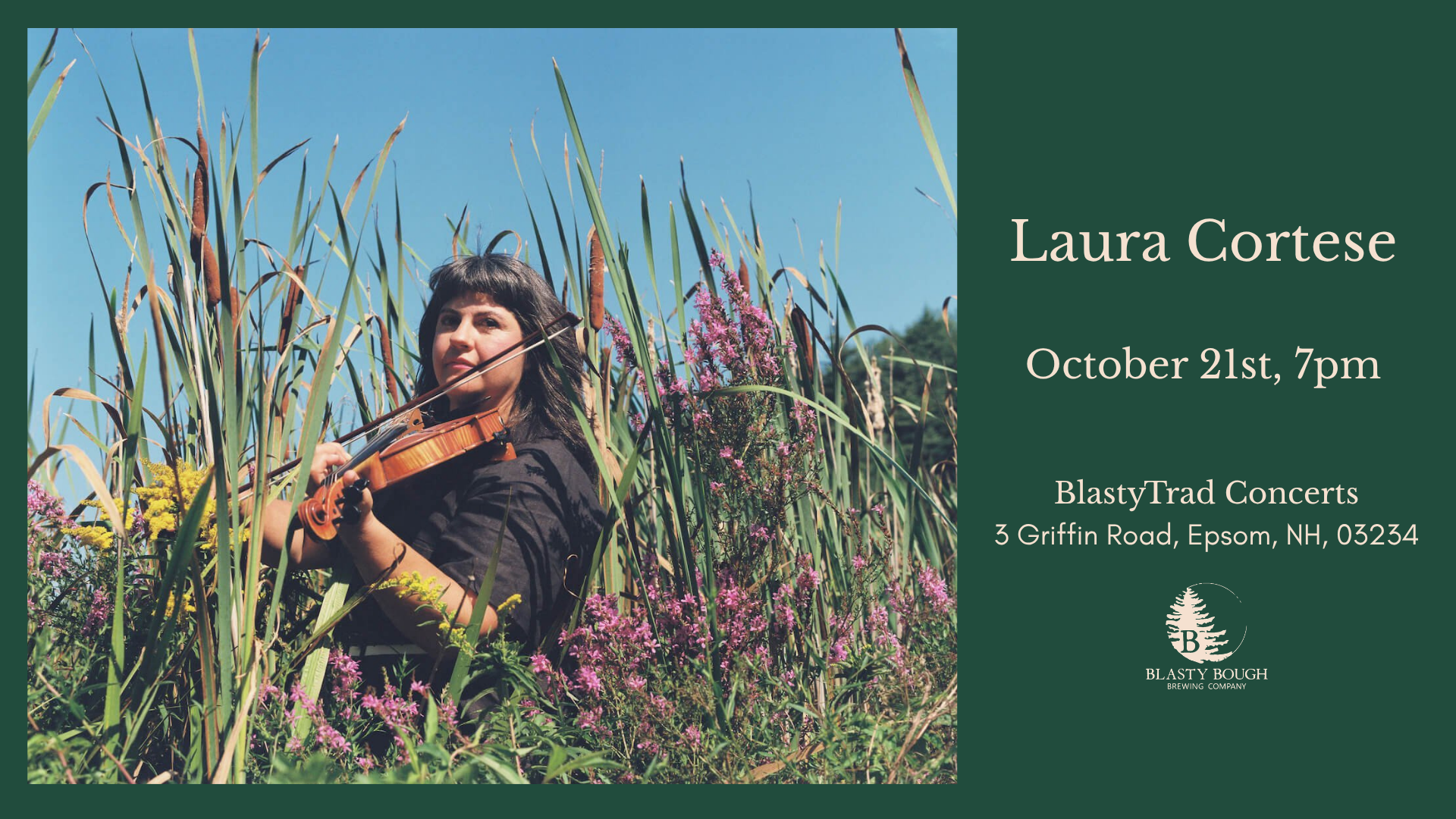 Laura Cortese — official BlastyTrad concert poster
